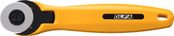 OLFA Rullekniv 28 mm RTY-1C GUL ergonomiskt handtag