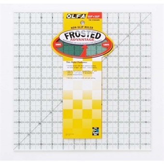 OLFA Quilt frostad acryl linjal QR-12S 12,5x12,5 INCH