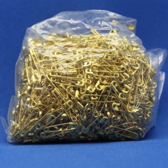 PRYM - Sækerhetsnålar MS No 3/0 GULD færgade 1000 st 19 mm