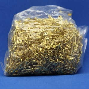 PRYM - Sækerhetsnålar MS No 3 GULD færgade 1000 st 50 mm (mæssing)