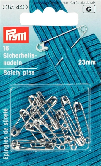 PRYM - Sækerhetsnålar, Hærdad stål, 23 mm