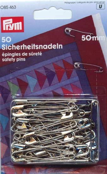 PRYM - Sækerhetsnålar 50mm 50 st Silver No. 3