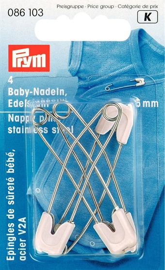 PRYM - Sækerhetsnålar til barn 55mm 4 st