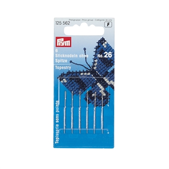 PRYM - Tapisseri / Brodernålar Væv trubbig spets No. 26, 6 st 34x0,60mm