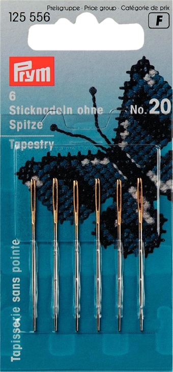 PRYM - Tapisseri / Brodernålar Væv trubbig spets No. 20, 6 st 43x1,00mm