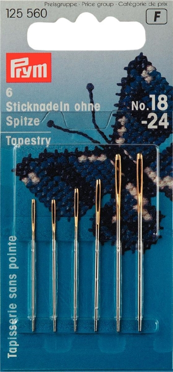 PRYM - Tapisseri / Brodernålar Væv trubbig spets No. 18-24