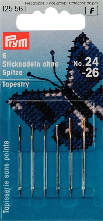 PRYM - Tapisseri / Brodernålar Væv trubbig spets No. 24-26
