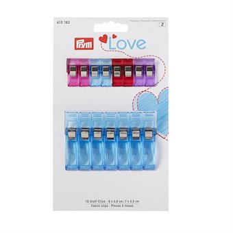PRYM - LOVE 8 st CLIPS 2,60 cm / 7 st Clips 5,50 cm