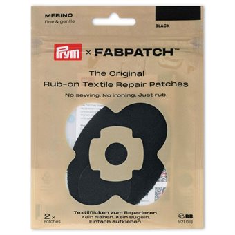 Prym Rub-on Patch MERINO 2-pc Black 6,6x8,8 3,5x3,5 cm