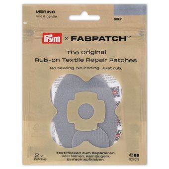 Prym Rub-on Patch MERINO 2-st Grey 6,6x8,8 3,5x3,5 cm