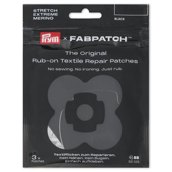 Prym Rub-on Patch REPAIR KIT Black/Grey 3 pc 11x7,5, 7x7, 3,5x3,5 cm