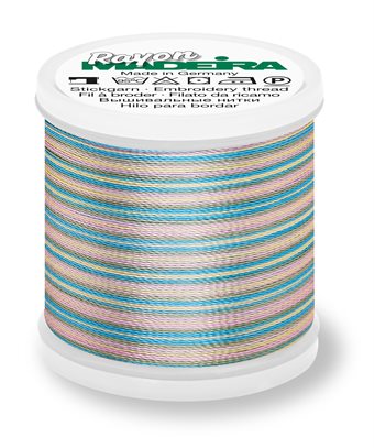 MADEIRA RAYON Multicolor 40 200M - baby pink / mint / blue