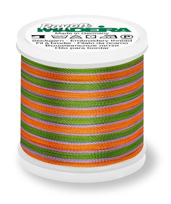 MADEIRA RAYON Multicolor 40 200M - med.green / purple / gold