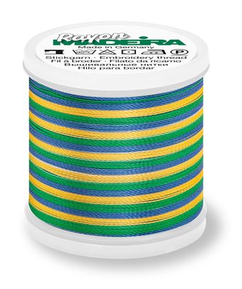 MADEIRA RAYON Multicolor 40 200M - blue / green / yellow