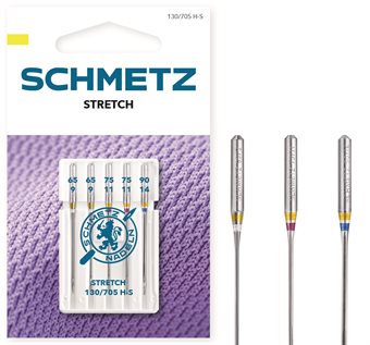 Schmetz Stretcnål 130/705 H-S 65-90 2X65, 2x75,1x90 5-pack