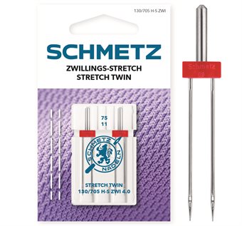 Schmetz tvillingnål stretch 4,0mm/75 2-pack