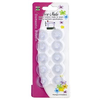 Spole plast 10-pack Bernette, Bernina, Brother, Elna, Husqvarna, Janome, Juki, Pfaff, Singer