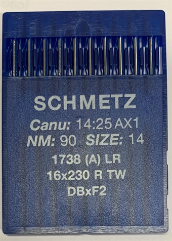 Schmetz 1738/287WH, DBXF2 læder 90/14 10-pack