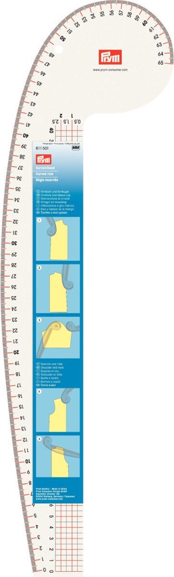 PRYM - Rundad Linjal 160x525 mm