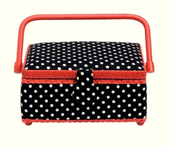 PRYM - Sykorg SMALL POLKA DOTS svart/vit 24x16x11 cm