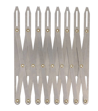 Expanding Sewing Gauge, anvænds for snabb og nogrann avstånd mellan knapphålen.