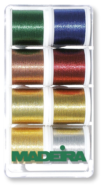 MADEIRA Brodyrtråd CLASSIC METALLIC No. 40 9842, 8 spolar á 200M