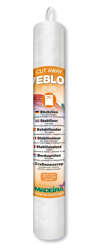 MADEIRA Cut Away Stabilizer Weblon Plus - Mellomlegg Weblon Plus, Klippa av, - 50 cm - 10 M, 100% Polyamid