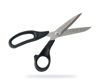 Premax saks 8" / 22 cm, Saks med linjal i cm graverad på innerbladet.