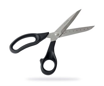 Premax saks 9" / 24 cm, Saks med linjal i cm graverad på innerbladet.