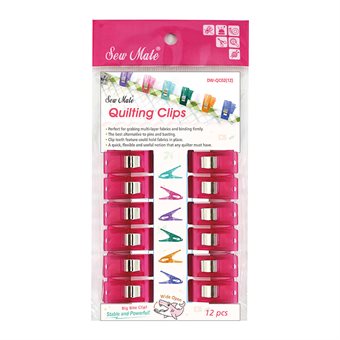 Sew Mate DW-QC0212PINK Quiltning Clips 12 st, små - 3,0 cm