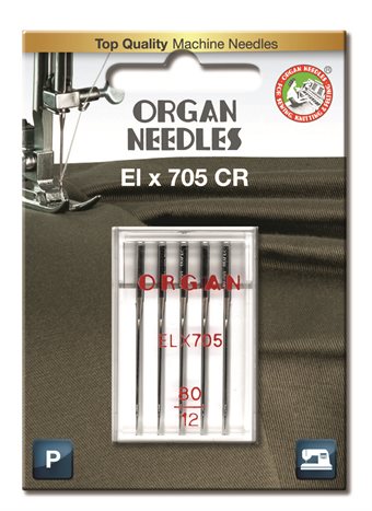 Organ Needle ELx705 Chromium 80 5-pack