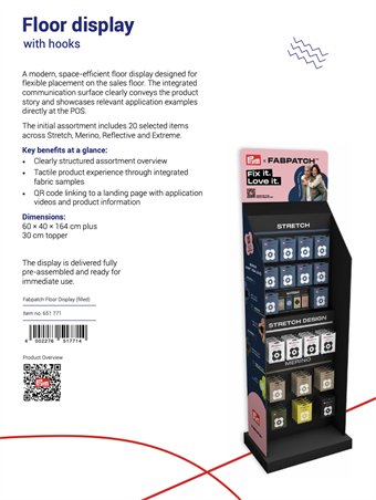 Prym Rub-on Patch Adversting Tower 190 x 47 cm innehåller en 5-pack av varje PRYMxFabPatch - 1-2 VECKORS LEVERANSTID