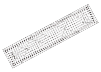 Quiltning linjal 10x45 cm svarta linjer