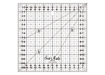 Sew Mate Quilting linjal 16 x 16cm