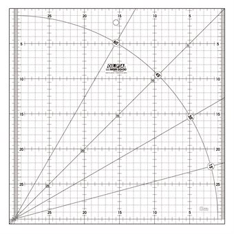 Olfa Quilt frostad acryl linjal MQR-30x30. 30x30 cm