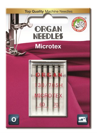 Organ Needle Microtex 60-70 5-pack