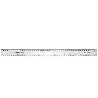 Linjal 18" Inch / 45 cm Aluminium standard, bredd 37 mm