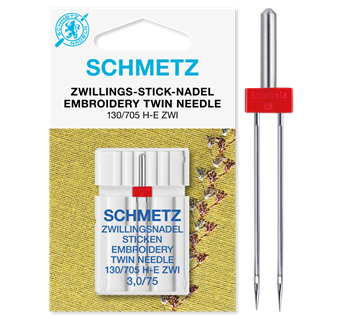 Schmetz tvillingnål broderi 3,0/75