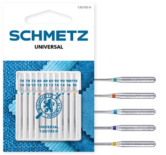 Schmetz universalnål 130/705 H XOS 60-110 1-60, 3x70,2x80,2x90,1x100,1x110 10-pack