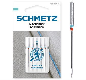 Schmetz topstitch nål 130/705 H-N VCS 80 5-pack