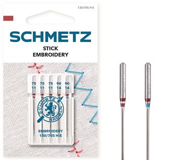 Schmetz broderi 130/705 H-E 75-90 3x75,2x90 5-pack