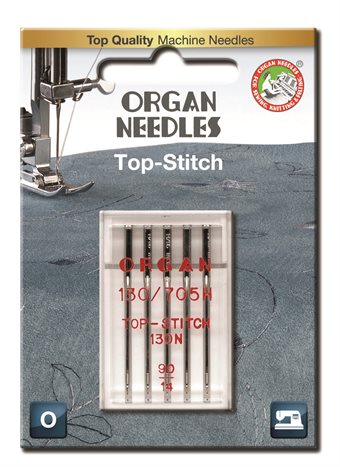 Organ Needle Top Stitch 90 5-pack 5-pack 130N
