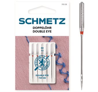 Schmetz 705DE 80 dubbla nålsøga 5-pack