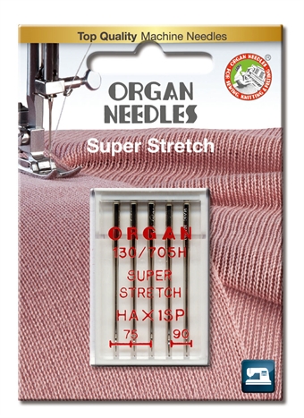 Organ Needle Super Stretch HAx1 SP, 15x1 75-90 5-pack